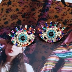 Evil Eye Earrings Cubic Zirconia